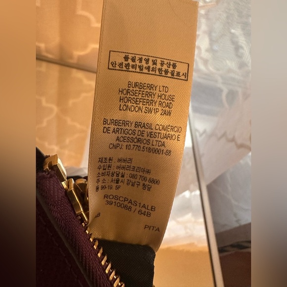 NWT ✨ Burberry Plum Reese D-Ring Chain Strap Leather Crossbody - Picture 7 of 9